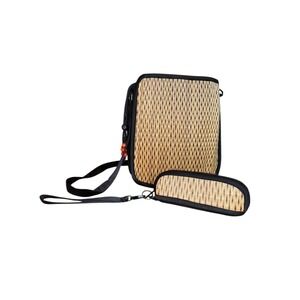 Woven Straw Sling Bag Pouch Set Crossbody Shoulder Purse